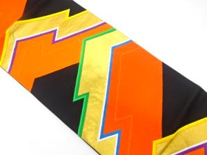 アンティーク　幾何学模様織り出し袋帯（着用可）